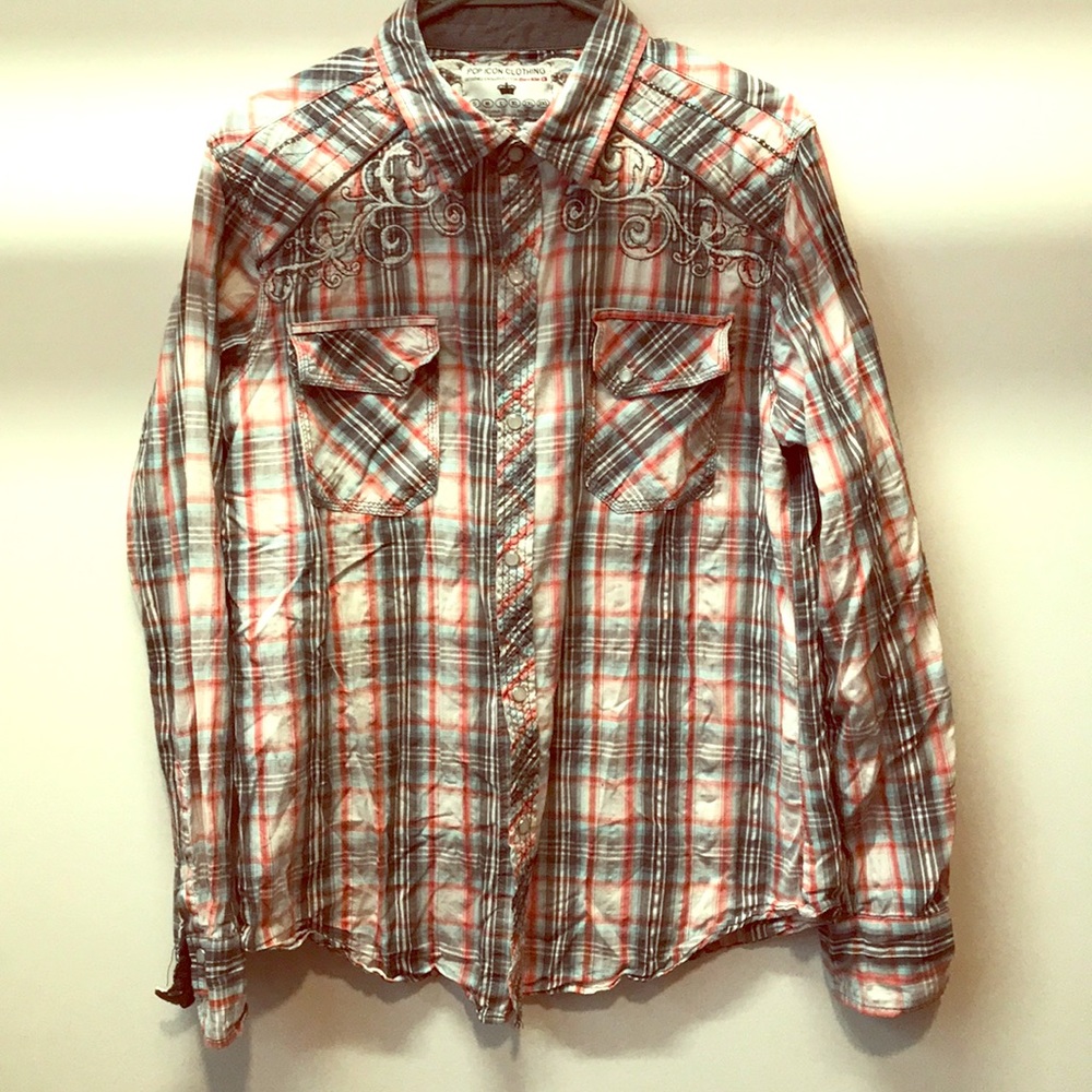 Buckle Pop Icon Clothing Button Down Shirt